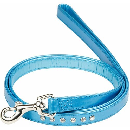 Поводок для собак Japan Premium Pet с напылением жемчужной пудры и защитным покрытием, цвет голубой, размер SМ