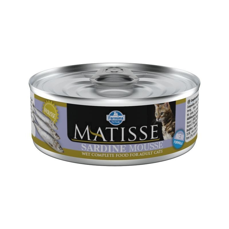 Farmina Matisse Sardine Mousse влажный корм для взрослых кошек мусс с сардиной – 85 г (12 шт в уп)