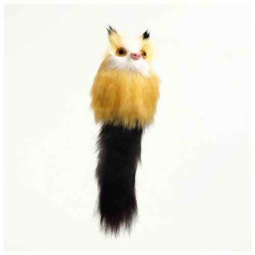 Игрушка для кошек “Кот-дружок”, искусственный мех, корпус 7 см, жёлтая/чёрная
