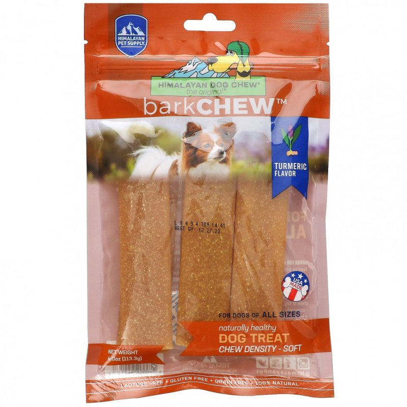 Himalayan Pet Supply, Himalayan Dog Chew, BarkChew, мягкий вкус, куркума, 113,3 г (4 унции)