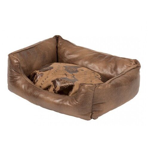 Лежанка для собак с бортиками DUVO+ “Explorer Bed”, коричневый, 55х45см (Бельгия)