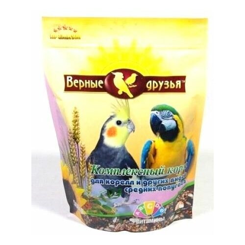Верные друзья корм для средних попугаев 500 гр (9 шт)
