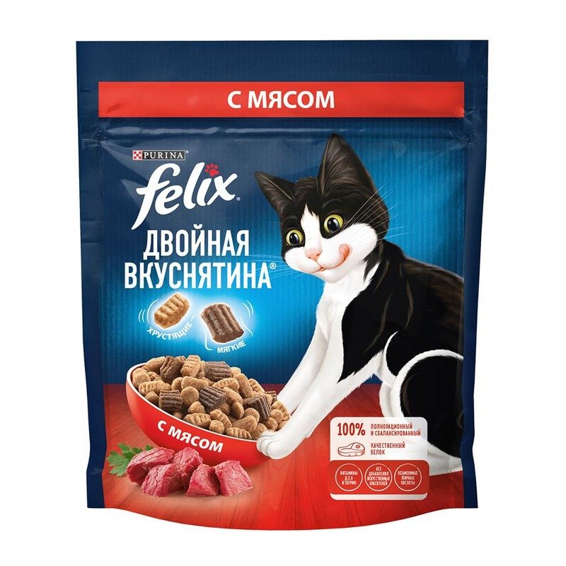 Felix Двойная Вкуснятина для кошек, с мясом – 0,200 кг