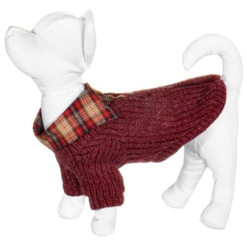 Yami-Yami одежда Свитер для собак с рубашкой, бордовый, L (спинка 35 см) нд28ос 51944-4, 0,108 кг
