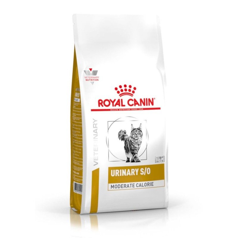 Royal Canin Urinary S/O Moderate Calorie полнорационный сухой корм для взрослых кошек при мочекаменной болезни и ожирении, диетический – 1,5 кг