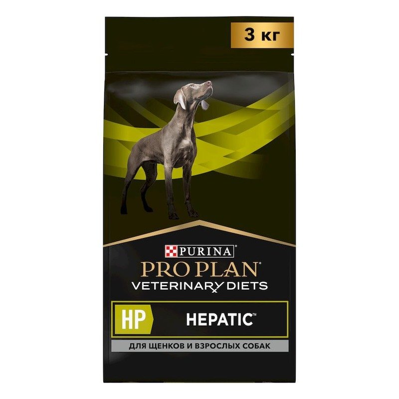 Сухой корм для собак Pro Plan Veterinary Diets HP Hepatic сухой корм для щенков и собак, при хронической печеночной недостаточности – 3 кг