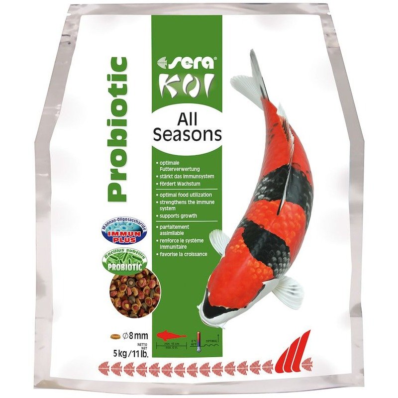 Sera Koi All Seasons Probiotic корм для прудовых рыб – 5 кг