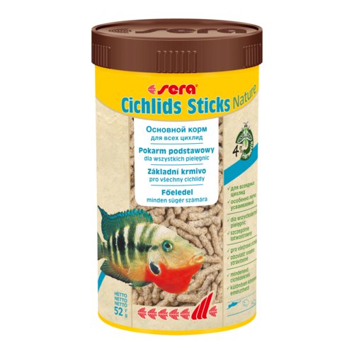 Сухой корм для рыб Sera Cichlids Sticks в палочках, 250 мл, 52 г