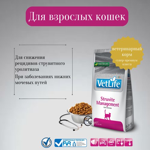 Farmina Vet Life для кошек для лечения и профилактики струвитного уролитиаза и идиопатического цистита (management struvite)