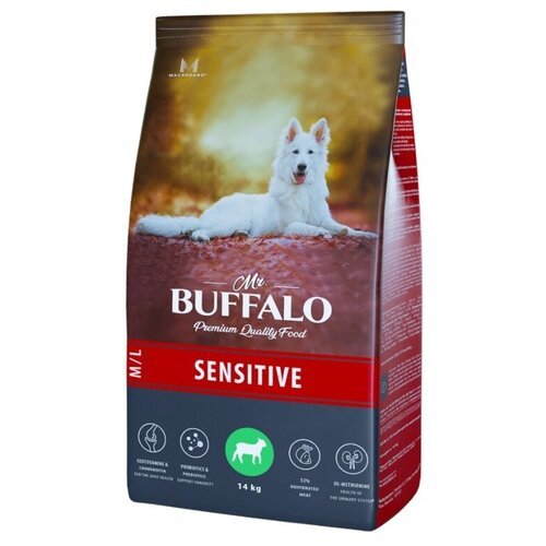Mr.Buffalo Sensitive (Баффало) 1шт -14кг с ягненком чувст. пищев. сухой для собак средних и крупных пород