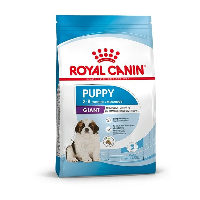 Royal Canin Giant Puppy полнорационный сухой корм для щенков гигантских пород с 2 до 8 месяцев – 3,5 кг