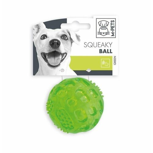 Игрушка для собак мяч-пищалка, диам.6,3см, зеленый MPets 10608499 новинка, УТ-045103 (1 шт)
