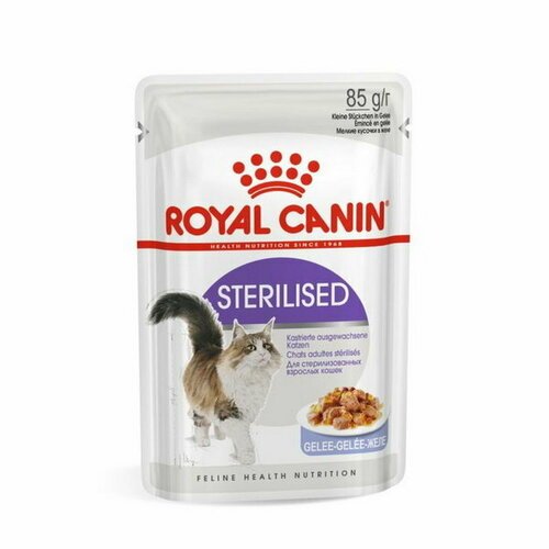 Влажный корм RC Sterilised для стерилизованных кошек, в желе, пауч, 85 г, 28 шт.