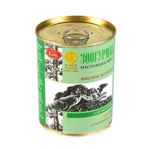 Корм для щенков Зоогурман Мясное ассорти говядина конс. 350г