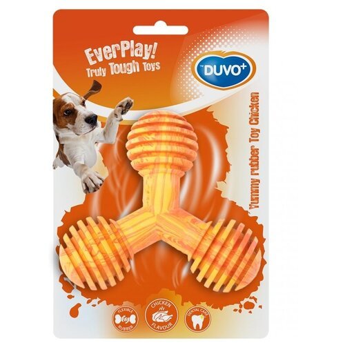 Игрушка для собак DUVO+ резиновая с ароматом курицы'Юмми', оранжевая, 8.5см (Бельгия)