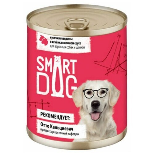 Влажный корм для собак Smart Dog говядина, ягненок 1 уп. х 1 шт. х 240 г (для карликовых пород)