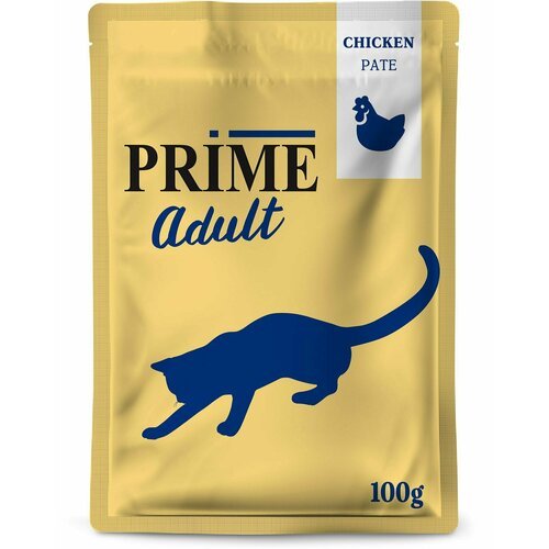 Prime влажный корм для кошек, паштет из курицы (24шт в уп) 100 гр