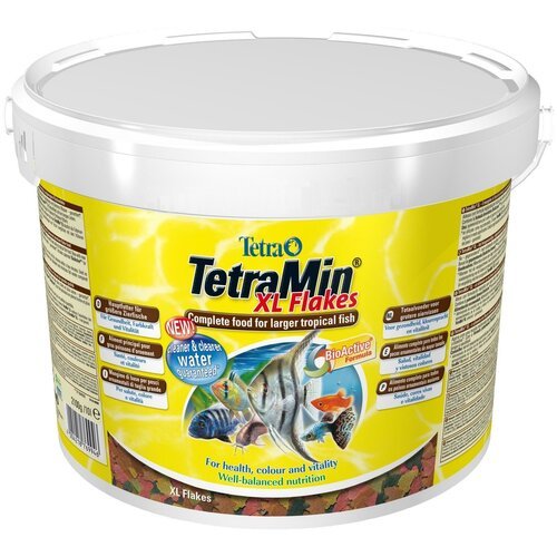 Сухой корм для рыб, ракообразных Tetra TetraMin XL Flakes, 10 л, 2.1 кг