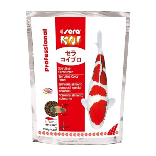 Сухой корм для рыб Sera Koi Professional Spirulina Color, 2.2 кг