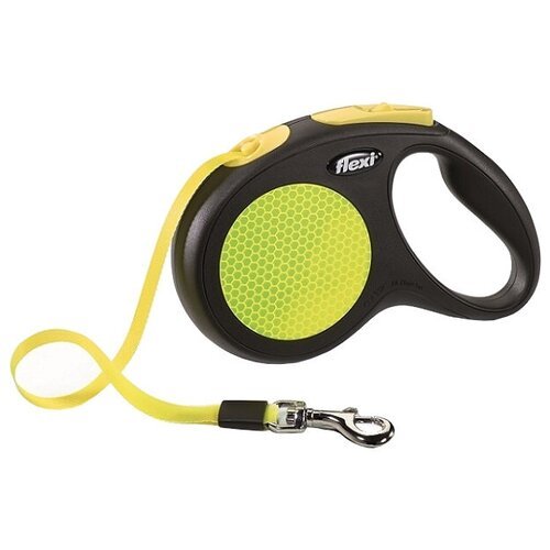 Поводок-рулетка для собак Flexi New Neon XS ленточный 3 м желтый