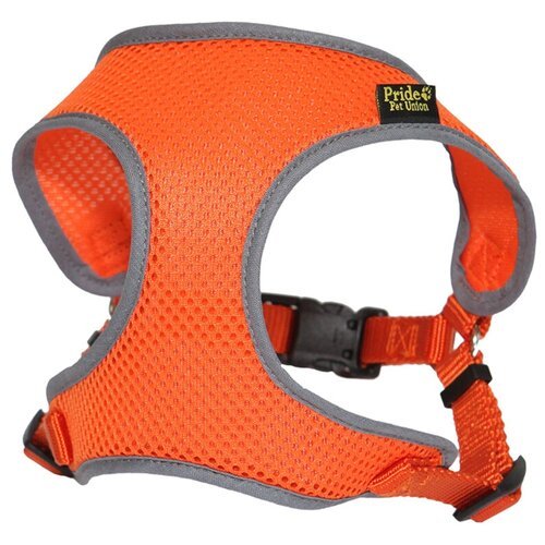 Шлейка из 3D сетки PRIDE комфорт для собаки, цвет оранжевый, на собаку 3,2-4,5 кг, обхват груди 40-48 см