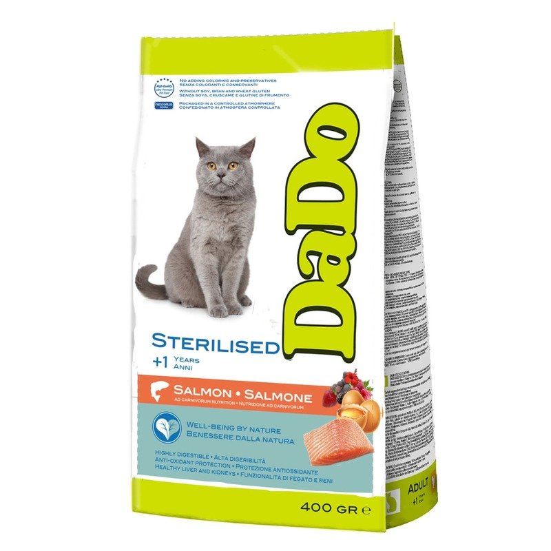 Dado Cat Sterilised Salmon корм для стерилизованных кошек, с лососем – 400 г