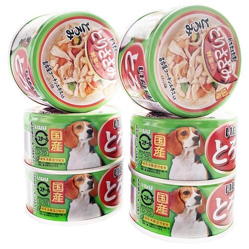 Корм консервированный для собак Japan Premium Pet полнорационный INABA Овощное рагу с филе парной курицы 80 грамм * 6 штук