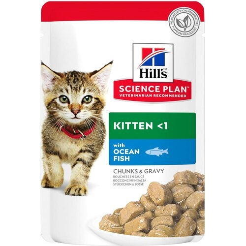 HILL'S SP Kitten Healthy Development Пауч д/котят с Океанической рыбой, соус