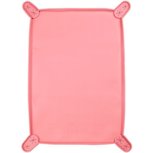 Силиконовый коврик-лоток Japan Premium Pet с бортиком для собачьих пелёнок, 44х31х1,5 см, розовый