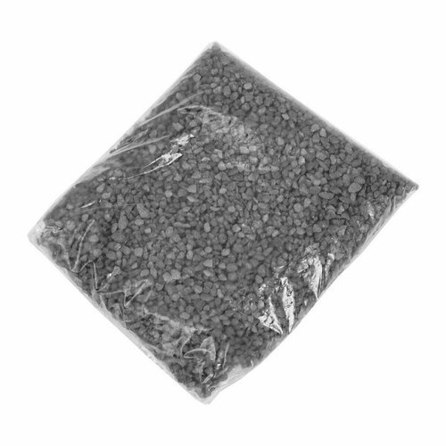 Натуральный грунт для аквариума террариума палюдариума, для суккулентов и растений, Zoo One, природный материал, 'Серый', (фракция 2-5 мм) 1 кг