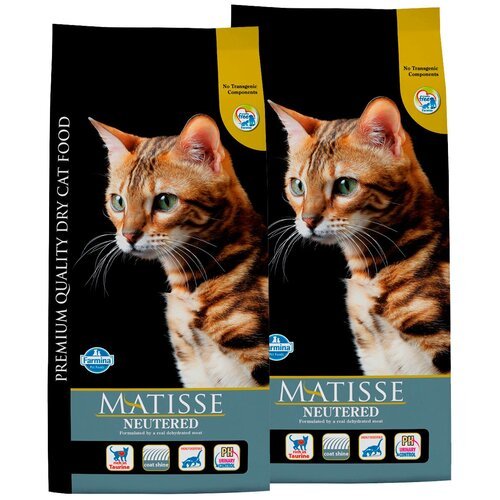 MATISSE NEUTERED для взрослых кастрированных котов и стерилизованных кошек с курицей (1,5 + 1,5 кг)