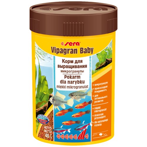 для рыб Sera Vipagran Baby в гранулах, 100 мл, 48 г