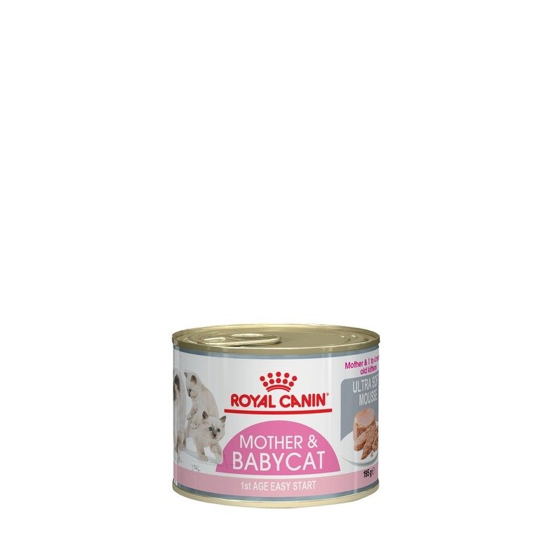 Royal Canin Babycat Instinctive полнорационный влажный корм для котят от 1 до 4 месяцев, беременных и кормящих кошек, мусс, в консервах – 195 г