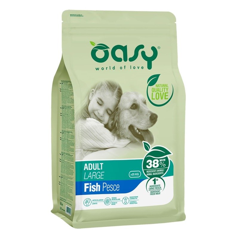 Oasy Dry Dog Adult Large Fish сухой корм для взрослых собак крупных пород с рыбой – 3 кг