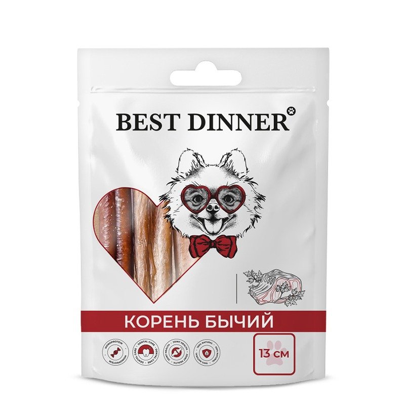 Best Dinner лакомство для собак «Бычий корень» 13 см (50 +/-5г.)