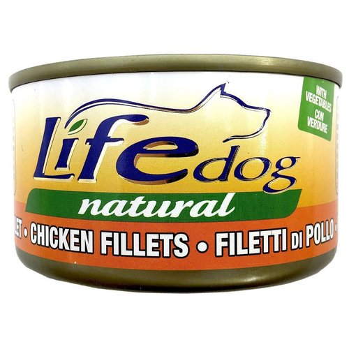 Lifedog chicken&vegetables Деликатес для собак Курица/Овощи в желе банка 170гр x 24шт.