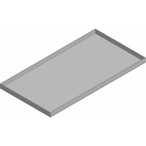 Универсальный пластиковый поддон 87х23х9 см из полипропилена, серый (ППН3/23879)