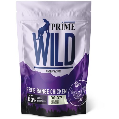 Prime Wild GF Free Range корм для стерилизованных котят и кошек, беззерновой, с курицей 500 гр