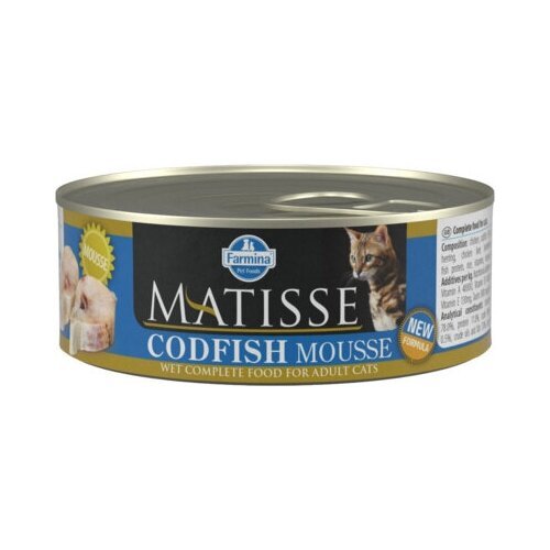 FARMINA Консервы мусс MATISSE CAT MOUSSE LINE треска 5767 | Matisse Cat Mousse Line Cod 0,085 кг 41122 (2 шт)