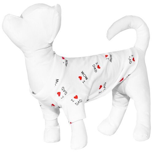 Yami-Yami одежда Футболка для собаки I Love, М (спинка 27-29 см) лн26ос, 0,1 кг