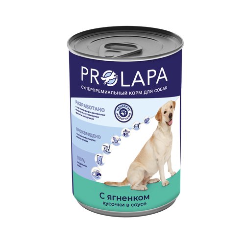 Корм консервированный 'Prolapa' для собак, с ягнёнком, 6 шт по 850 гр