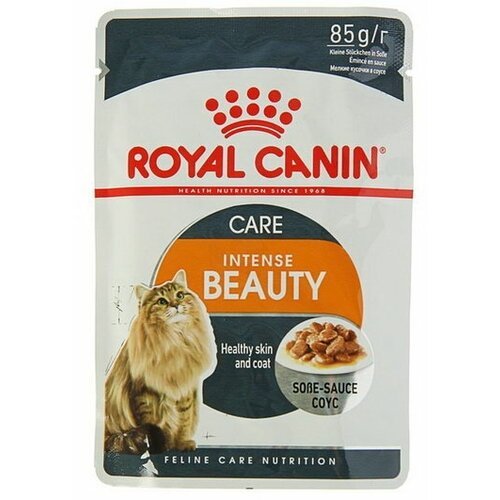 Влажный корм RC Intense Beauty для кошек, для кожи и шерсти, в соусе, пауч, 85 г, 28 шт.