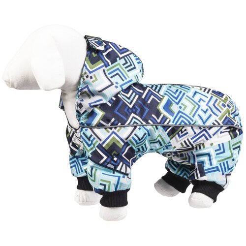 О. Дождевик для собак с капюшоном на подкладке с рисунком “морской бриз”, той-терьер 41514