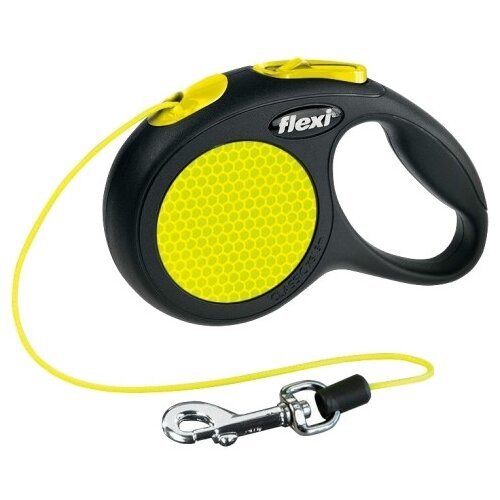 Поводок-рулетка для собак Flexi New Neon XS тросовый 3 м желтый