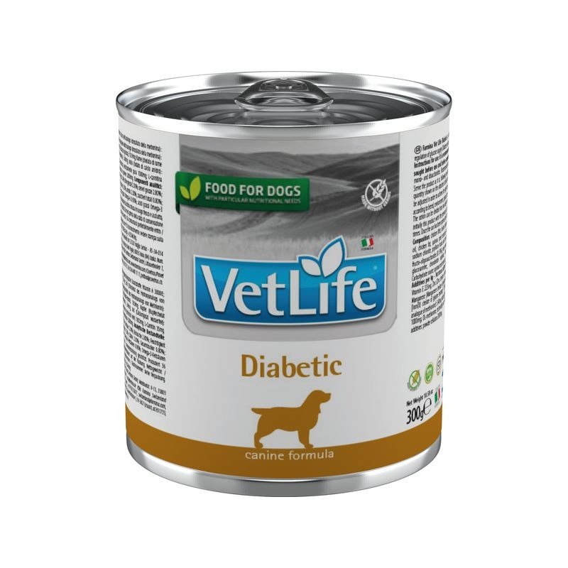 Farmina Vet Life Dog Diabetic влажный корм для взрослых собак при диабете, в консервах – 300 г