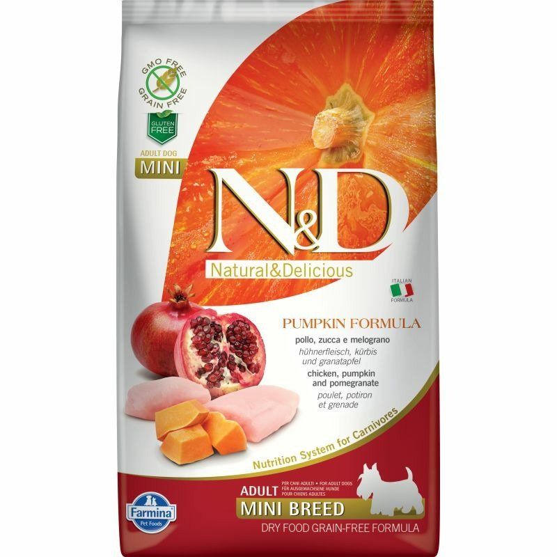 Farmina N&D Dog GF Pumpkin chicken & pomegranate adult mini – 2.5 кг