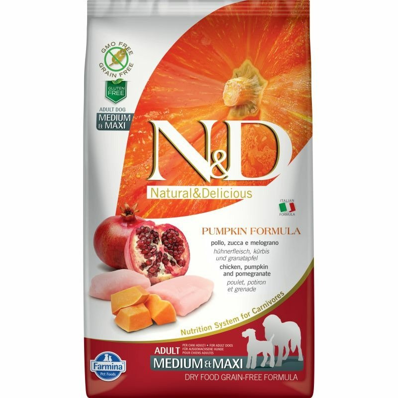 Farmina N&D Dog GF Pumpkin chicken & pomegranate adult medium & maxi – 2.5 кг