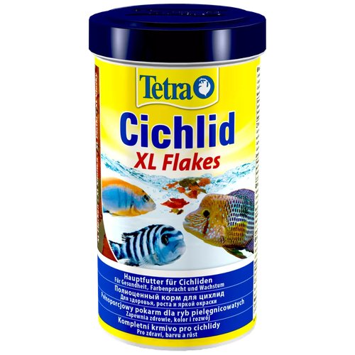 Сухой корм для рыб, ракообразных Tetra Cichlid XL Flakes, 500 мл, 80 г