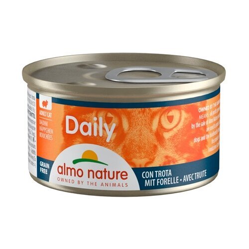 Влажный корм для кошек Almo Nature Daily, с форелью 85 г (кусочки в соусе)