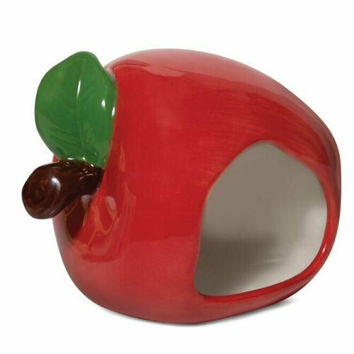 Домик для мелких животных керамический “Яблочко”, 90*85*80мм